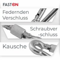 Karabinerhaken 100mm Mit Muttern mit Kausche