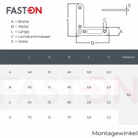 Montagewinkel 40mm