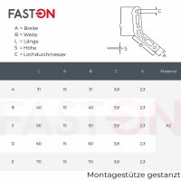 Montagestütze 50mm
