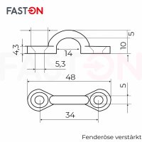 Fenderöse 48mm Verstärkt