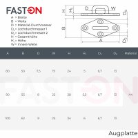 Augplatte 50mm Typ A