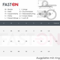 Augplatte 50mm Mit Ring Typ C