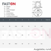 Augplatte 50mm rund Typ C