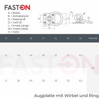 Augplatte 40mm Mit Wirbel mit Ring Typ B