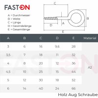 Holz Aug Schraube 3x28mm