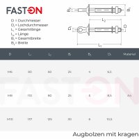 Augbolzen M8 Mit Kragen
