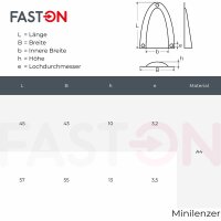 Minilenzer 45x53mm Typ B