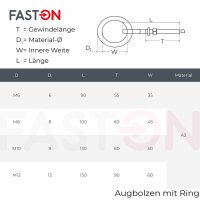 Augbolzen M6 Mit Ring