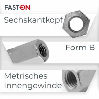 Sechskantmuttern 3 d hoch DIN 6334 Edelstahl A2