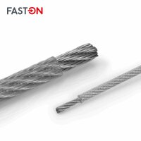 1,25 / 2 mm Drahtseil 7x7 PVC ummantelt transparent Edelstahl A4
