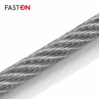 1,25 / 2 mm Drahtseil 7x7 PVC ummantelt transparent Edelstahl A4