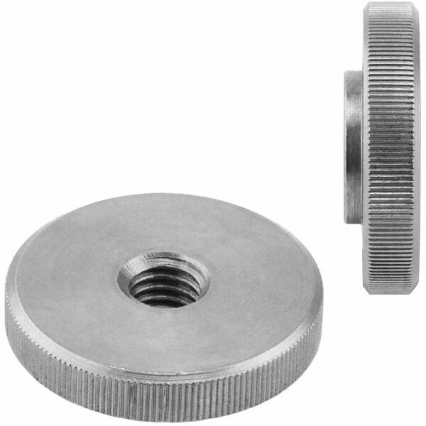 Rändelmuttern M8 niedrige Form DIN 467 Edelstahl A1