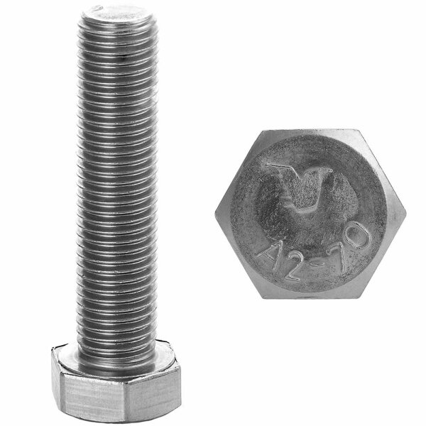 Sechskantschrauben M8x35 DIN 933 Edelstahl A2