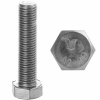 Sechskantschrauben M10x25 DIN 933 Edelstahl A2