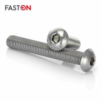 Linsenkopfschrauben M6x25 Innensechskant (ISK) ISO 7380 Edelstahl A2