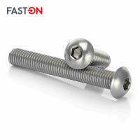 Linsenkopfschrauben M10x60 mit Innensechskant ISO 7380 Edelstahl A2