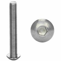 Linsenkopfschrauben M10x65 Innensechskant (ISK) ISO 7380...