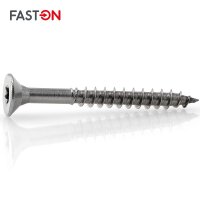 Spanplattenschrauben 4,5x55 TX T-20 (Teilgewinde) Senkkopf Innensechsrund (ISR)