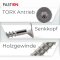 Spanplattenschrauben 4,5x55 TX T-20 (Teilgewinde) Senkkopf Innensechsrund (ISR)