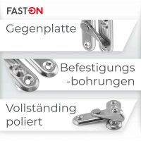 Vorreiber Mit Gegenplatte Edelstahl A2