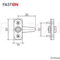 Cabinet Panel Lock+Brass Edelstahl A2