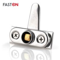 Cabinet Panel Lock+Brass Edelstahl A2