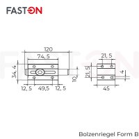 Bolzenriegel 120mm Edelstahl A2