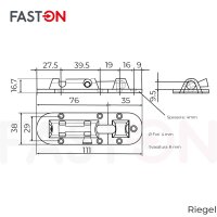 Bolzenriegel Feing. 111mm Edelstahl A2