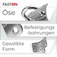 Mastplatte Gewölbt - Edelstahl A2  Bügel...