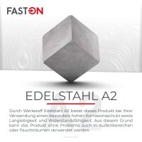 Mastplatte Gew&ouml;lbt - Edelstahl A2&nbsp; B&uuml;gel 6mm Waagerecht