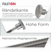 Rändelschrauben M8x12 hohe Form DIN 464 Edelstahl A1