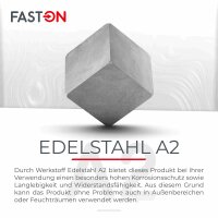 Rosette (gestanzt) Edelstahl A2 (NF E 27-619)