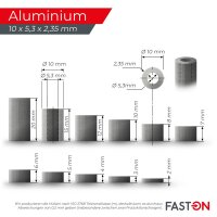 Distanzhülse 10x5,3x8 Aluminium