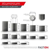 Distanzhülse 15x6,5x20 Aluminium