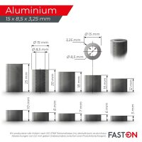 Distanzhülse 15x8,5x25 Aluminium