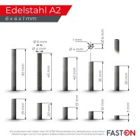 Distanzhülse 6x4x30 Rohr geschweißt Edelstahl A2