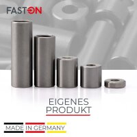 Distanzhülse 8x6x20 Rohr geschweißt Edelstahl A2