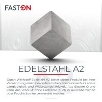 Distanzhülse 8x6x50 Rohr geschweißt Edelstahl A2